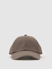 Reiss Mushroom Brown Caleb Technical Logo-Embroidered Baseball Cap - Image 1 of 5