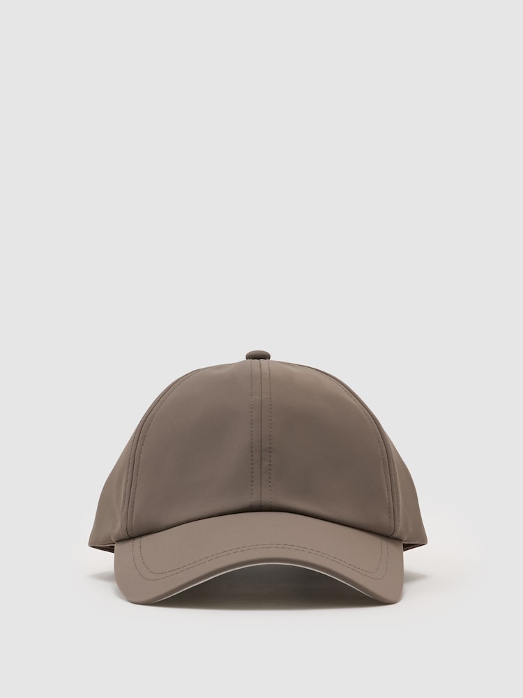 Reiss Mushroom Brown Caleb Technical Logo-Embroidered Baseball Cap - Image 1 of 5 Reiss Mushroom Brown Caleb Technical Logo-Embroidered Baseball Cap - Image 1 of 5