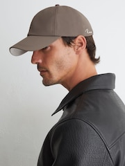 Reiss Mushroom Brown Caleb Technical Logo-Embroidered Baseball Cap - Image 2 of 5