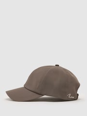 Reiss Mushroom Brown Caleb Technical Logo-Embroidered Baseball Cap - Image 3 of 5