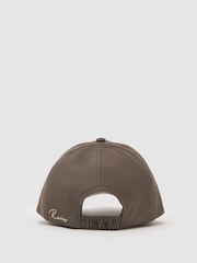 Reiss Mushroom Brown Caleb Technical Logo-Embroidered Baseball Cap - Image 4 of 5