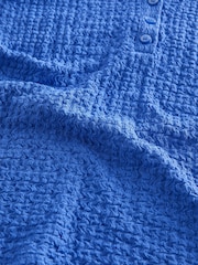 Colbalt Blue Textured Scoop Neck Tank Top - Image 6 of 6