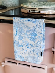 Avalon Home Blue Toile du Jouy Tea Towel - Image 3 of 4