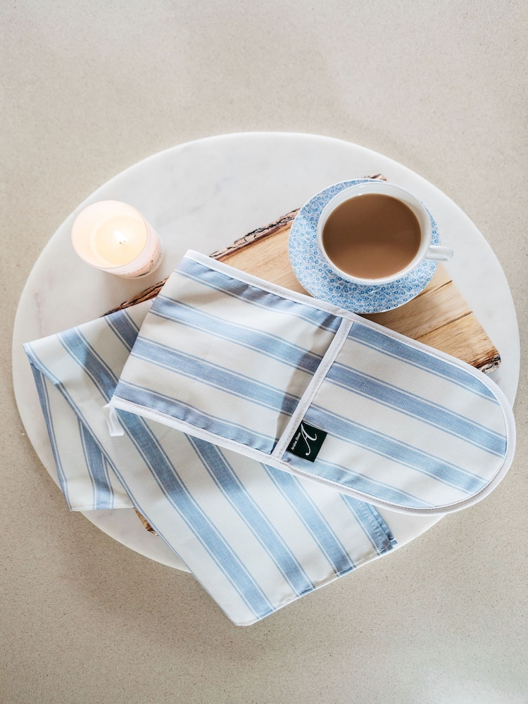 Avalon Home Mid Blue Stripe Oven Glove - Image 2 of 6