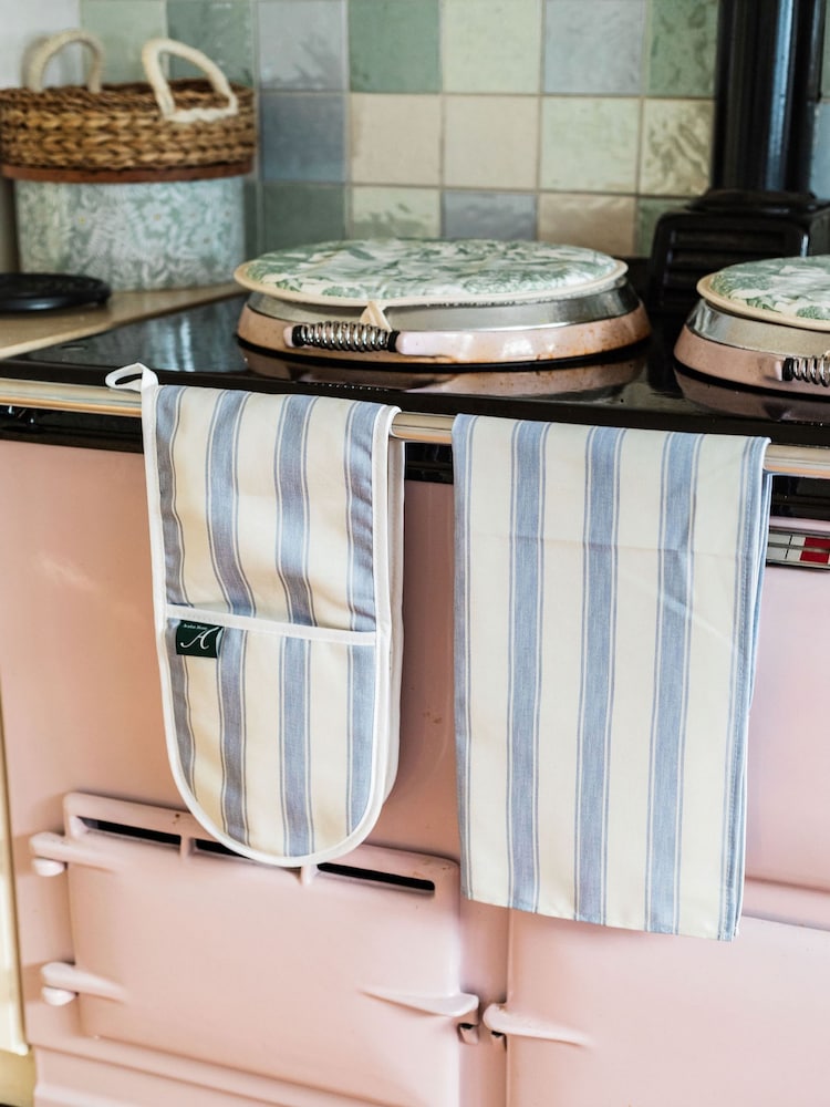 Avalon Home Mid Blue Mid Blue Stripe Tea Towel - Image 1 of 3