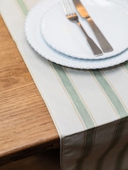 Avalon Home Sage Ticking Stripe Table Runner - Image 2 of 6