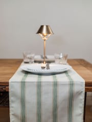 Avalon Home Sage Ticking Stripe Table Runner - Image 5 of 6