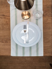 Avalon Home Sage Ticking Stripe Table Runner - Image 6 of 6