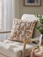Gold Valencia Cut Velvet 43 x 43cm Cushion - Image 1 of 5