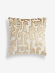 Gold Valencia Cut Velvet 59 x 59cm Cushion - Image 3 of 5
