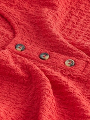 Red Textured Scoop Neck Tank Top - Image 6 of 6