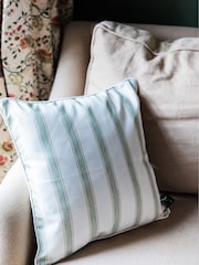 Avalon Home Sage Ticking Stripe Cushion Cover - Image 2 of 5