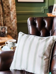 Avalon Home Sage Ticking Stripe Cushion Cover - Image 4 of 5