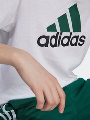 adidas Off White Bold Logo 100% Cotton T-Shirt - Image 4 of 6
