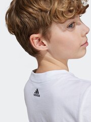 adidas Off White Bold Logo 100% Cotton T-Shirt - Image 5 of 6