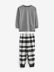 Monochrome 2 Pack Long Sleeve Woven Check Pyjamas (3-16yrs) - Image 5 of 7