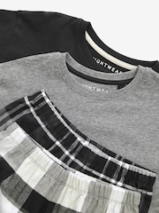 Monochrome 2 Pack Long Sleeve Woven Check Pyjamas (3-16yrs) - Image 6 of 7