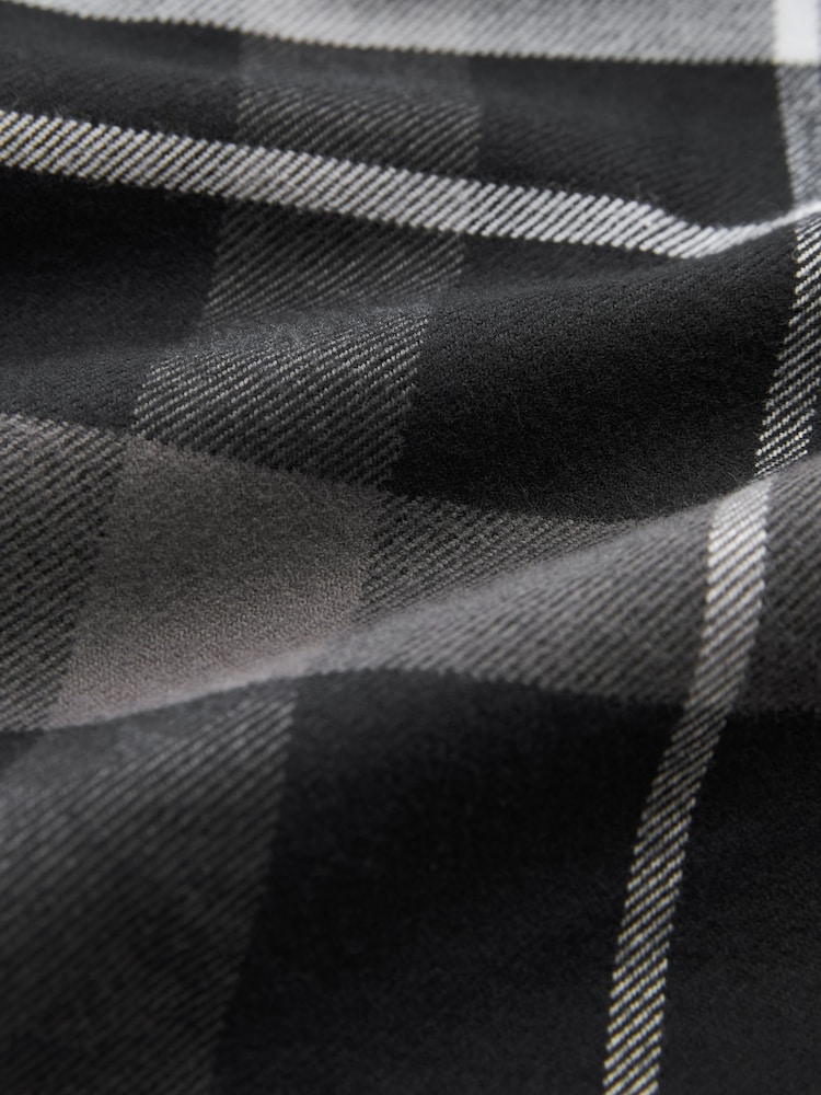 Monochrome 2 Pack Long Sleeve Woven Check Pyjamas (3-16yrs) - Image 7 of 7