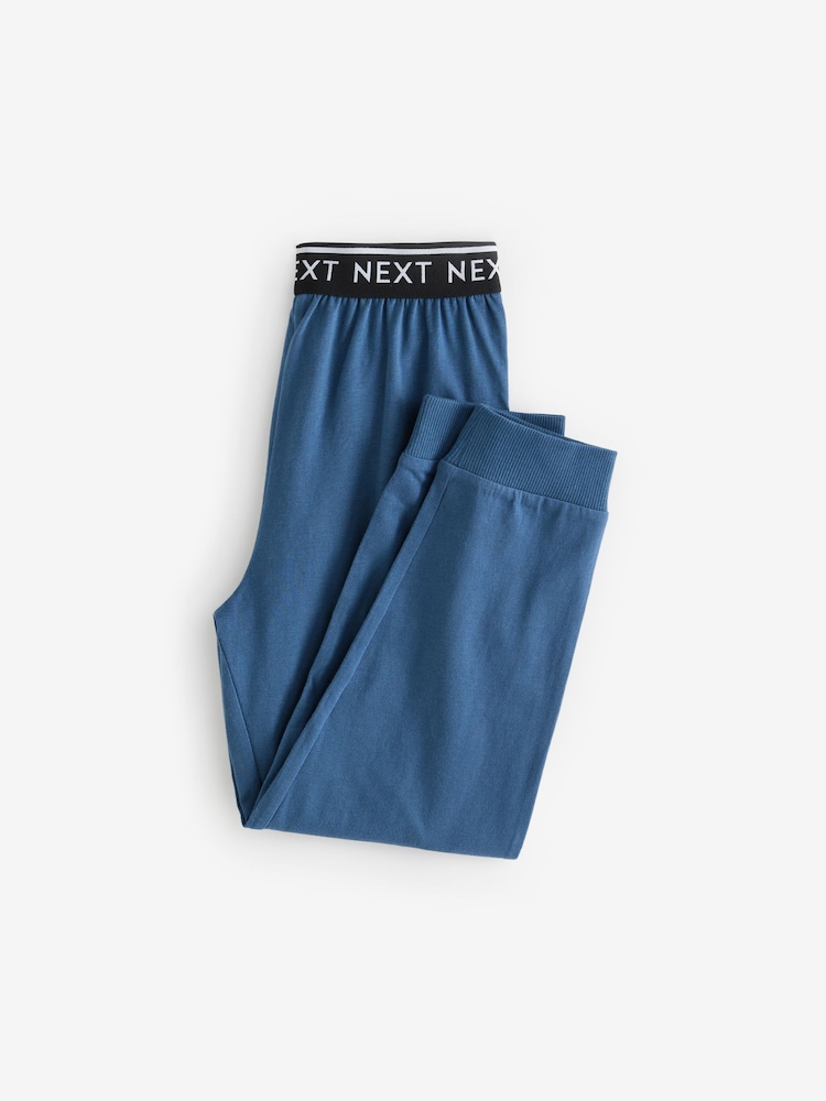 Blue/Grey/Charcoal Long Leg Pyjamas 3 Pack (4-16yrs) - Image 10 of 12