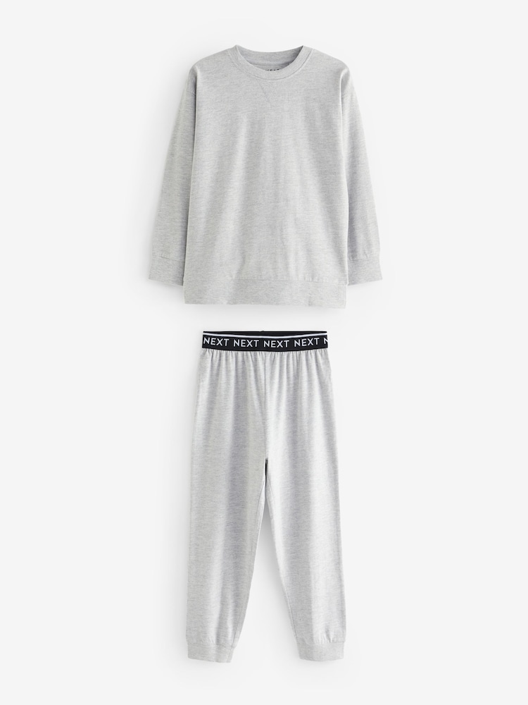 Blue/Grey/Charcoal Long Leg Pyjamas 3 Pack (4-16yrs) - Image 3 of 12