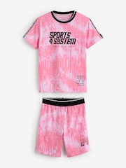 Pink Football Single Short 100% Cotton Pyjamas (4-16yrs) - Image 5 of 8