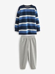Blau/Marine/Grau - 3er-Pack Langarm-Pyjamas (3–16 Jahre) - Bild 3 von 8