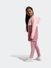 طقم سراويل ضيقة Tiberioمن الفليس بـ3 خطوط بكتل لونية من تشكيلة ملابس الأطفال الرياضية adidas - صورة 2 من 8