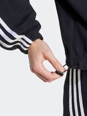 adidas Black Future Icons Fleece 1/4 Zip Top - Image 6 of 7