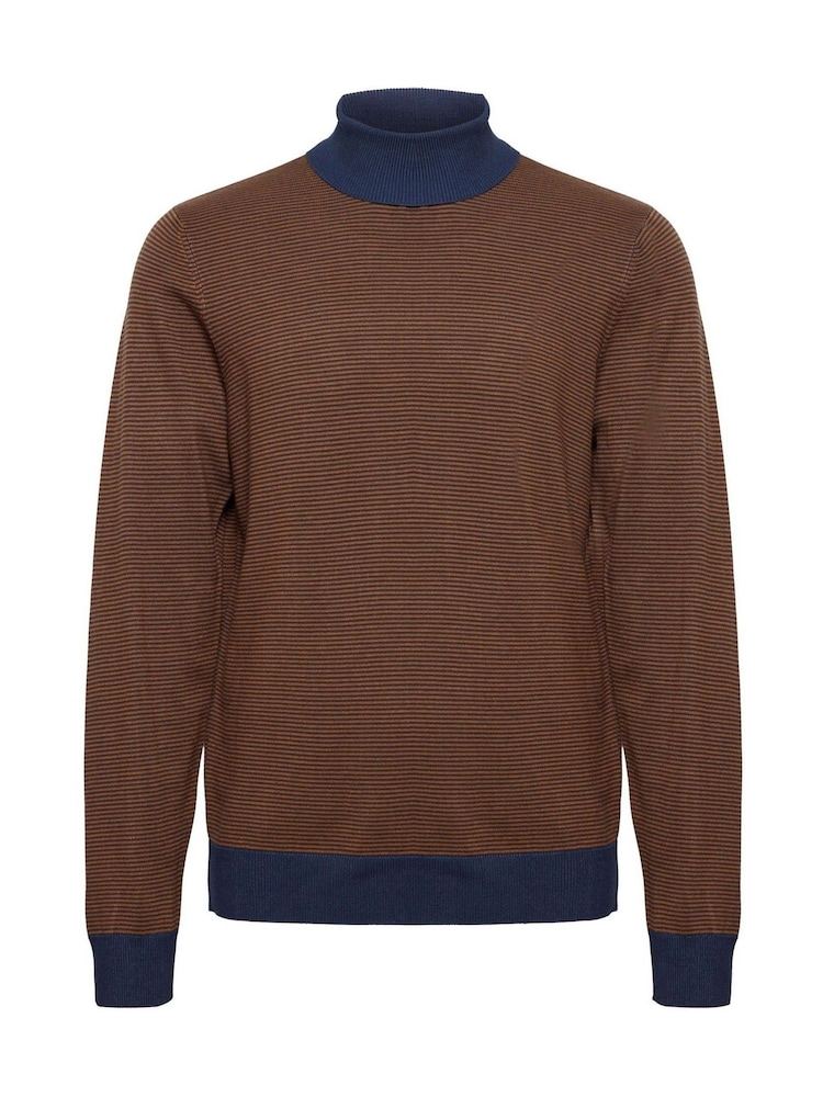 Blend Brown Lightweight Funnel Neck Knit Jumper - Image 5 of 5 Blend Brown Lightweight Funnel Neck Knit Jumper - Image 5 of 5