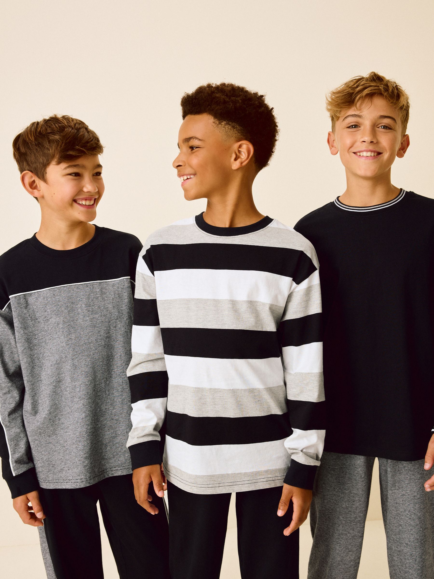 Buy Monochrome 3 Pack Jogger Pyjamas (3-16yrs) from the Next UK online shop