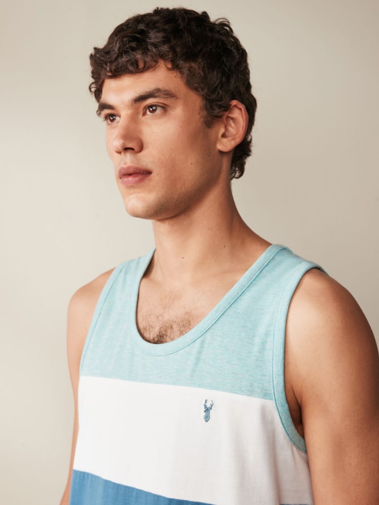 Blue 100% Cotton Block Vest - Image 2 of 5