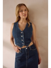 Rinse Blue Fuller Bust Denim Waistcoat - Image 2 of 7