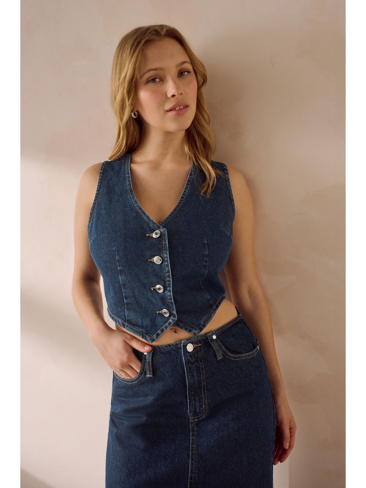 Rinse Blue Fuller Bust Denim Waistcoat - Image 2 of 7
