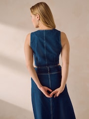 Rinse Blue Fuller Bust Denim Waistcoat - Image 3 of 7