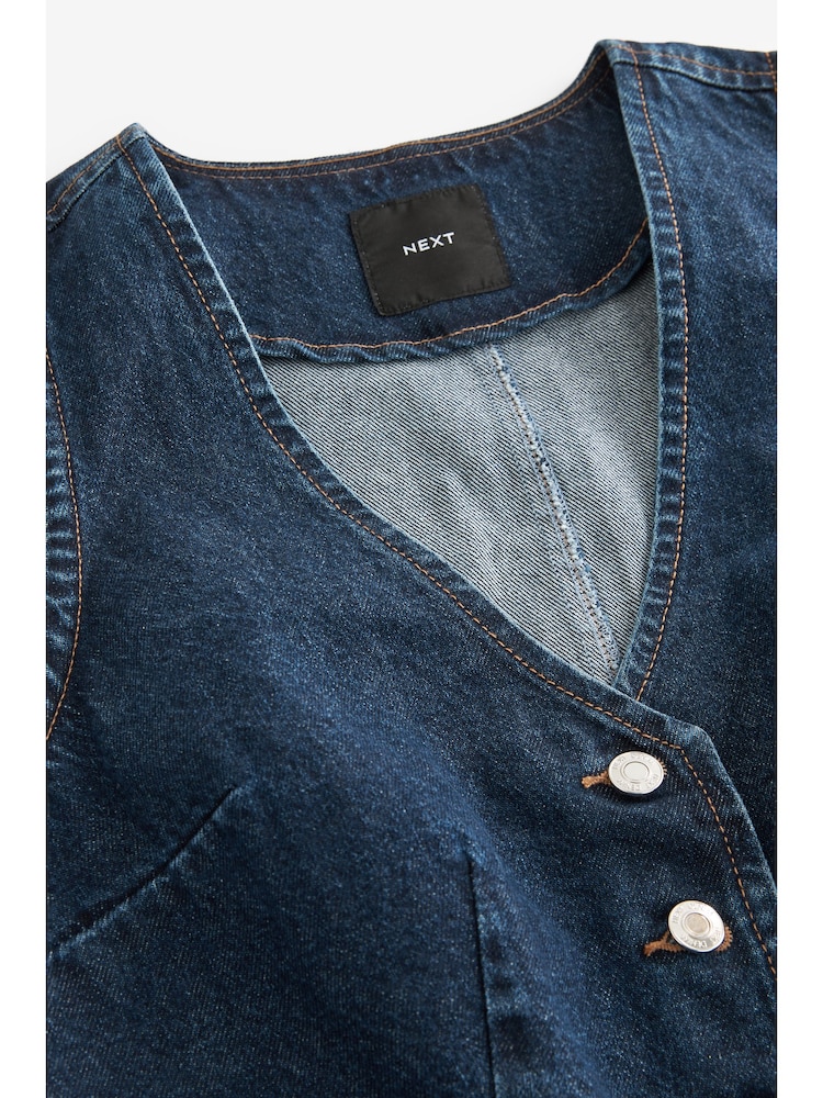 Rinse Blue Fuller Bust Denim Waistcoat - Image 6 of 7