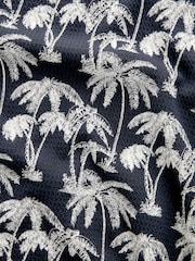 Navy Palm 100% Cotton Printed T-Shirt - Image 6 of 7