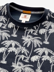 Navy Palm 100% Cotton Printed T-Shirt - Image 7 of 7