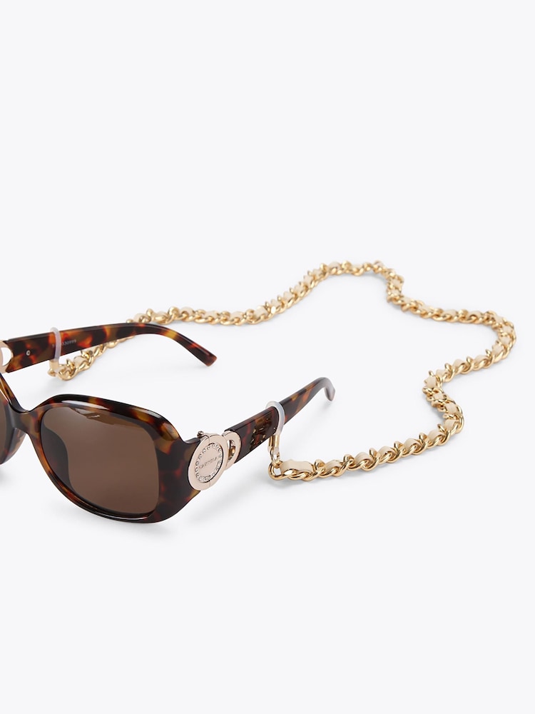 Carvela Cream Sunglasses Chain Sunglasses - Image 2 of 3