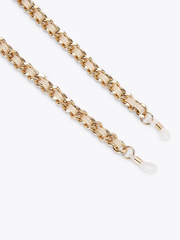 Carvela Cream Sunglasses Chain Sunglasses - Image 3 of 3