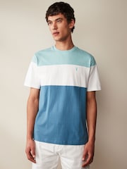 Blue Regular Fit Block T-Shirt - Image 1 of 7