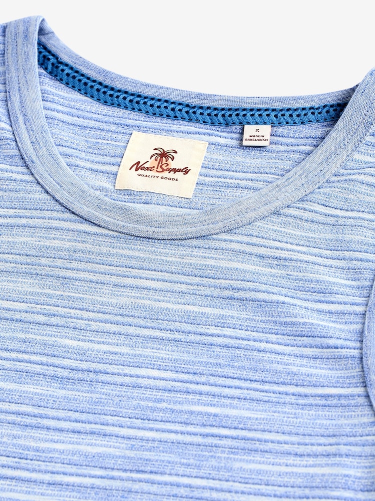 Blue Textured Vest - Image 7 of 7