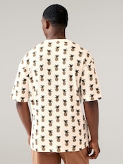 Ecru Pineapple 100% Cotton Printed T-Shirt - Image 3 of 8