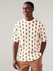 Ecru Pineapple 100% Cotton Printed T-Shirt - Image 4 of 8