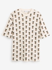 Ecru Pineapple 100% Cotton Printed T-Shirt - Image 6 of 8