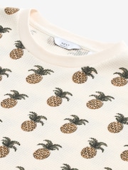 Ecru Pineapple 100% Cotton Printed T-Shirt - Image 7 of 8