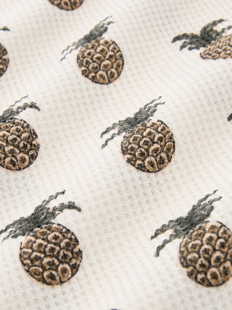 Ecru Pineapple 100% Cotton Printed T-Shirt - Image 8 of 8