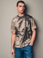 Neutral Palm 100% Cotton Printed T-Shirt - Image 1 of 7