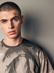 Neutral Palm 100% Cotton Printed T-Shirt - Image 4 of 7