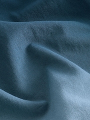 Navy Blue 100% Cotton Dip Dye T-Shirt - Image 6 of 6