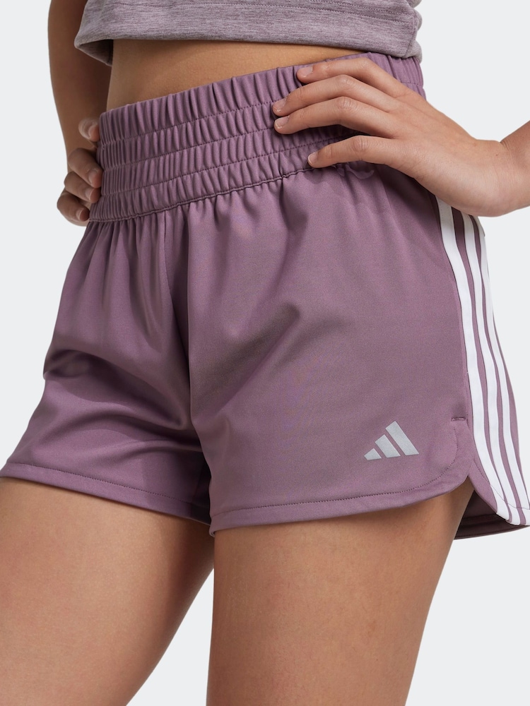 adidas Purple Kids Pacer Shorts - Image 1 of 6